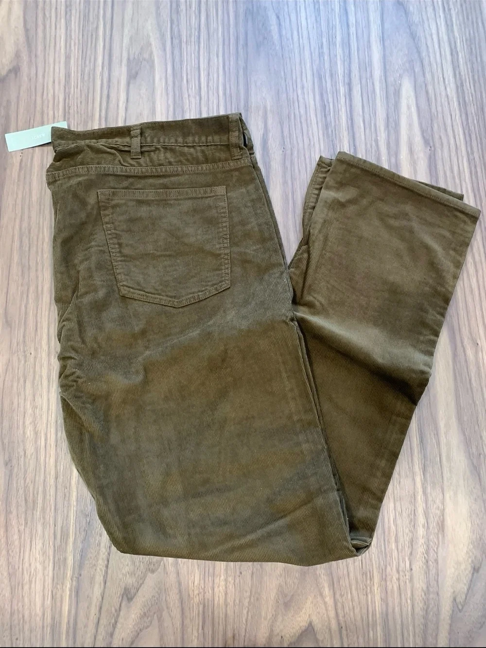 J. Crew 484 Slim Men’s Corduroy Pants in Olive Brown